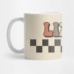 LIZZO Checkered Retro Groovy Style Mug